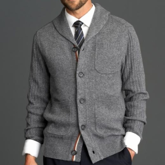 Banana Republic Other - Rare Banana Republic Mad Men Gray Shawl Cardigan S